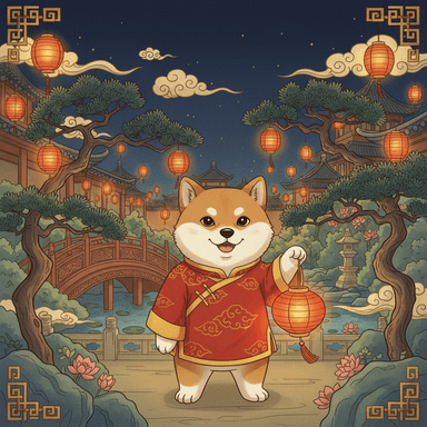 属狗 · 国风艺术插画