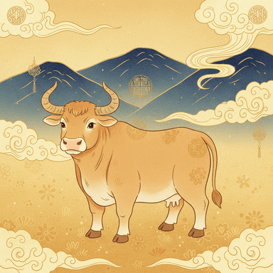 属牛 · 国风艺术插画