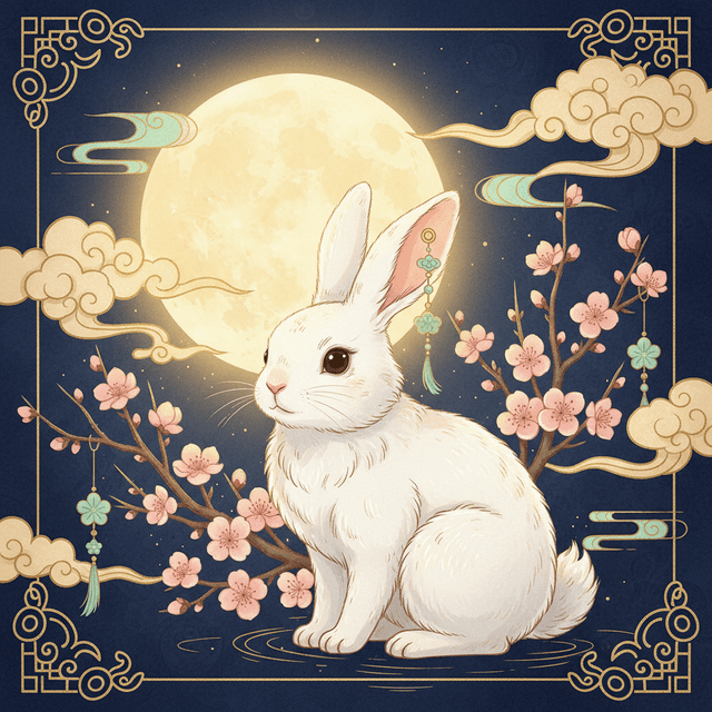 属兔 · 国风艺术插画