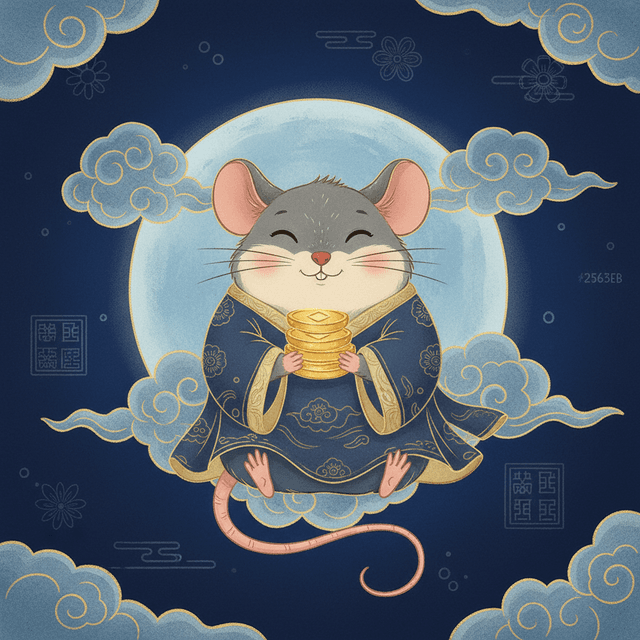 属鼠 · 国风艺术插画