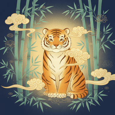 属虎 · 国风艺术插画